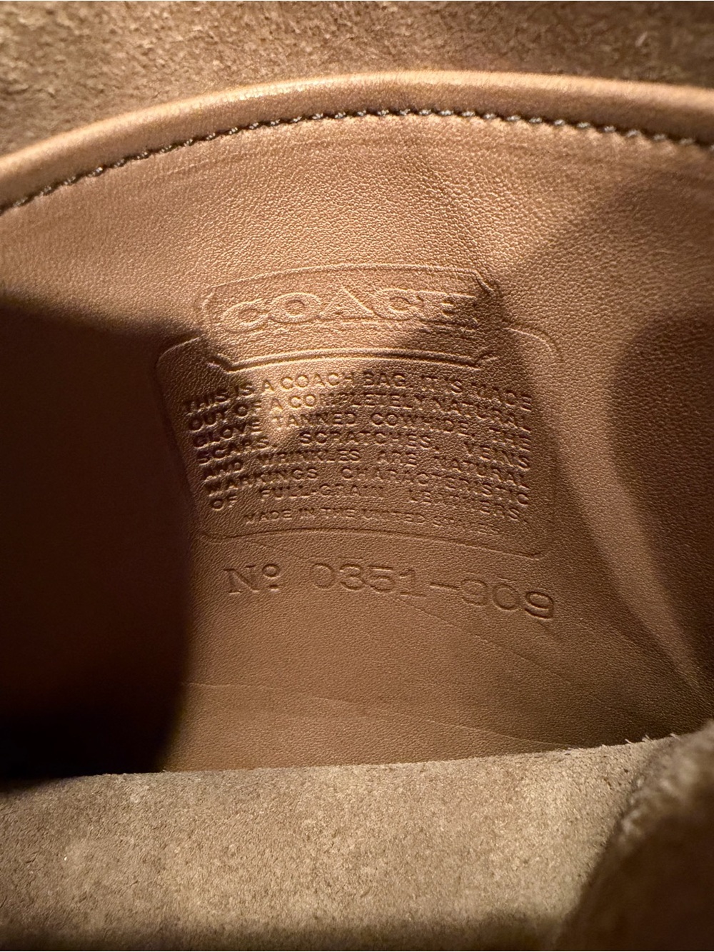 Coach Vintage Tan Leather Crossbody Bag - Picture 11 of 11